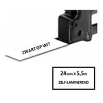 Dymo S0773860 / 1734821 IND Rhino zelflaminerend zwart op wit 24mm (huismerk)