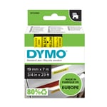 DYMO 45808 - 7m zwart op geel / zelfklevend tape / D1 / 19mm (origineel)