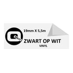 DYMO S0718620 / 18445 IND Rhino tape vinyl zwart op wit 19mm (huismerk)
