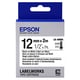 Epson LK-4WBH hittebestendige tape zwart op wit 12mm (origineel) | EPSLK-4WBH