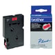 Brother TC-401 tape zwart op rood 12mm x 7,7m (origineel) | BROTC-401