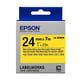 Epson LK-6YBVN tape zwart op geel 24 mm (origineel) | EPSC53S656021