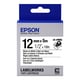 Epson LK-4WBQ opstrijkbare tape zwart op wit 12mm (origineel) | EPSLK-4WBQ