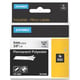DYMO S0718160 / 18508 IND Rhino tape permanent polyester zwart op transparant 9mm (origineel)