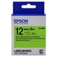 Epson LK-4GBF tape zwart op fluorescerend groen 12mm (origineel) | EPSLK-4GBF