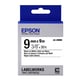 Epson LK-3WBN standaard tape zwart op wit 9mm (origineel) | EPSLK-3WBN