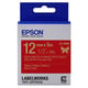 Epson LK-4RKK satijnlint tape goud op rood 12mm (origineel) | EPSLK-4RKK