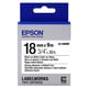 Epson LK-5WBW extra klevende tape zwart op wit 18mm (origineel) | EPSLK-5WBW