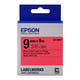 Epson LK-3RBP tape zwart op pastel rood 9mm (origineel) | EPSLK-3RBP