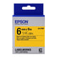 Epson LK-2YBP tape zwart op pastel geel  6mm (origineel) | EPSLK-2YBP