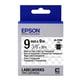 Epson LK-3TBN tape zwart op transparant 9mm (origineel) | EPSLK-3TBN