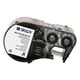 Brady M4C-500-595-BK-WT vinyl labels wit op zwart | 12,70 mm x 7,62 m (origineel) | BRAM4C-500-595-BK-WT