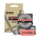Epson LK-6RBJ matte tape zwart op rood 24 mm (origineel) | EPSC53S672073