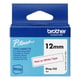 Brother Btag-232 niet-gelamineerde tape rood op wit 12 mm (origineel) | BROBTAG-232