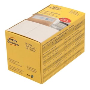 Avery Zweckform 3434 frankeeretiketten / wit / 128 mm x 38 mm / 1000 etiketten