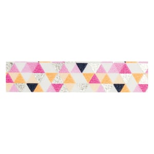 Folia washi tape met driehoeken / diverse kleuren / 5 meter / 1 stuk
