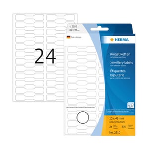 Herma 2510 ringetiketten | 10 x 49 mm | wit | 576 etiketten