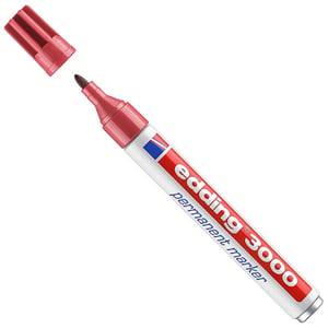 Edding 3000 permanent marker / karmijnrood / ronde punt / 1,5 - 3 mm