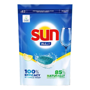 Sun All-in-One Vaatwastabletten / Citroen / 62 stuks