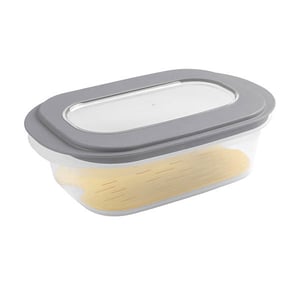 Sunware Sigma Home kaasvershoudbakje met tray / transparante/grijs / 2 liter