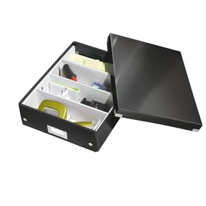 Leitz 6058 WOW medium sorteerdoos / polypropyleen / zwart