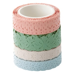 Folia washi tape / pastel / 5 meter / 4 stuks