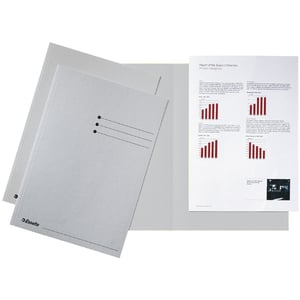 Esselte inlegmap / karton / lijnbedrukking / A4 / grijs / 100 stuks