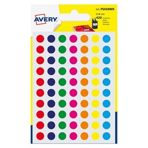 Avery zweckform PSA08MX markeringspunten / 8 mm / mix / 420 etiketten
