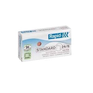Rapid 24/6 / standaard nietjes / kopercoating / 1000 stuks