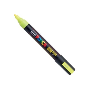 POSCA PC-5M verfmarker / neon geel / ronde punt / 1,8 - 2,5 mm