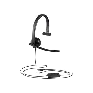 Logitech H570e mono bekabelde headset / USB / zwart