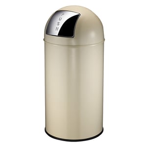 EKO Push prullenbak / crème / 40 liter