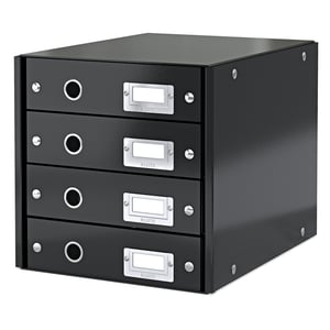 Leitz 6049 ladeblok / zwart / 4 laden