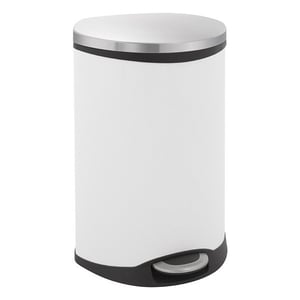 EKO Recycle Shell Bin duo pedaalemmer / metaal / wit / 2 x 22 liter