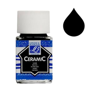 Lefranc Bourgeois Ceramic glas & porseleinverf 265 / black / 50 ml