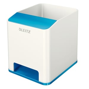 Leitz 53631036 WOW pennenhouder / polystyreen / blauw en wit / 2 vakken