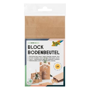 Folia cadeauzakjes / papier / naturel / 100 x 175 x 55 mm / 15 stuks