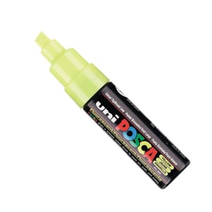 POSCA PC-8K verfmarker / neon geel / beitel punt / 8 mm