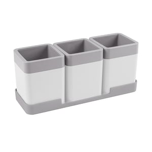 Sunware Sigma Home organizer set / wit/grijs / 0,6 liter / 3 stuks