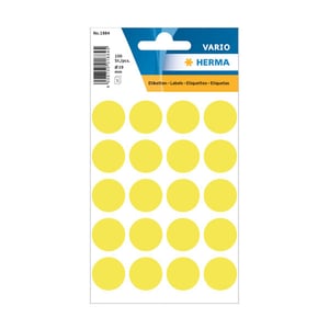 Herma 1884 markeringspunten / 19 mm / fluorgeel / 100 etiketten