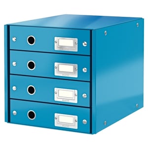 Leitz 6049 WOW ladeblok / blauw metallic / 4 laden