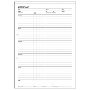 Sigel Expres weekstaat / A4 / 50 vel / 2-gaats