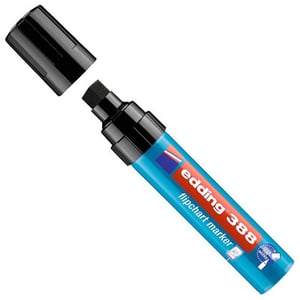 Edding 388 flipchart marker / zwart / beitelvormige punt / 4-12mm