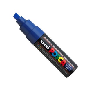 POSCA PC-8K verfmarker / donkerblauw / beitel punt / 8 mm