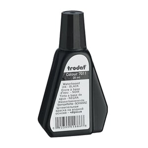 Trodat 7011 stempelinkt zwart / stempelinkt / waterbasis / zwart / 28 ml