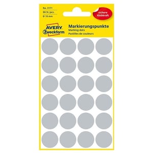 Avery Zweckform 3171 markeringspunten / 18 mm / grijs / 96 etiketten