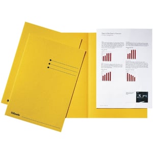 Esselte inlegmap / karton / lijnbedrukking / A4 / geel / 100 stuks