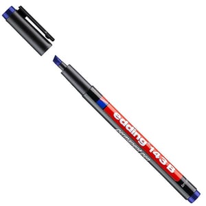 Edding 143B OHP marker / blauw / beitelvormige punt / 1-3 mm
