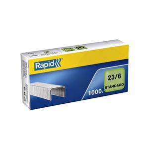 Rapid 23/6 standaard nietjes gegalvaniseerd / tot 20 vel / 1000 stuks