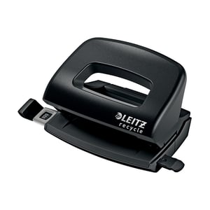 Leitz 50100095 NeXXt Recycle mini perforator | zwart | 2-gaats | tot 10 vel